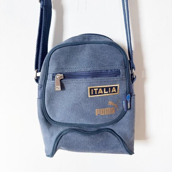 Puma Italia Blue Denim Crossbody Bag - Picture 3 of 9